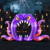 12FT Giant Halloween Ghost Inflatable | Rotating 3-Color Flame LED Yard Decoration