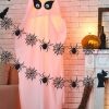 Black Spider & Spiderweb Garland – Halloween Hanging Decoration (2, 3, 4 & 5-Piece Sets)