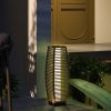 Solar Floor Lamp, Outdoor Rattan Garden Lantern Pathway Light & Decorative Driveway Lighting with Auto On/Off LED Lights for Porch, Yard, Lawn, Courty