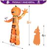 12FT Giant Halloween Ghost Inflatable | Rotating 3-Color Flame LED Yard Decoration