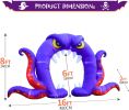 12FT Giant Halloween Ghost Inflatable | Rotating 3-Color Flame LED Yard Decoration
