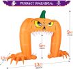 12FT Giant Halloween Ghost Inflatable | Rotating 3-Color Flame LED Yard Decoration