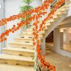 Pre-Lit Pumpkin & Maple Leaf Fall Garland – LED Thanksgiving String Lights (3-Pack)