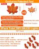 Pre-Lit Fall Garland LED String Lights – Maple Leaf or Pumpkin (3-Pack)