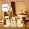3-Piece Lighted Snowman Family Christmas Yard Decoration – Warm White LED Outdoor Holiday Display