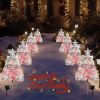 Solar Christmas Tree Pathway Lights – 4-Pack Outdoor LED Holiday Decorations