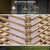 Solar Floor Lamp, Outdoor Rattan Garden Lantern Pathway Light & Decorative Driveway Lighting with Auto On/Off LED Lights for Porch, Yard, Lawn, Courty