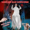 Life-Size Animated Halloween Swinging Girl – Sound & Touch Activated Hanging Decoration (4 Styles)