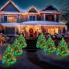 Solar LED Christmas Tree Pathway Lights | Color-Changing Outdoor Holiday Decorations