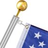 20FT Telescoping Flag pole Kit, Heavy Duty Aluminum Alloy in Ground Flag Poles for Outside, 3 Display Modes Flagpole with 3x5 American Flag, Professio