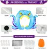 12FT Giant Halloween Ghost Inflatable | Rotating 3-Color Flame LED Yard Decoration