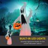 7-Foot Inflatable Halloween Ghost with LED Lights & Pumpkin – Outdoor Yard Decoration