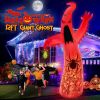 12FT Giant Halloween Ghost Inflatable | Rotating 3-Color Flame LED Yard Decoration