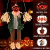 Life-Size Animated Halloween Swinging Girl – Sound & Touch Activated Hanging Decoration (4 Styles)