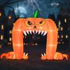 12FT Giant Halloween Ghost Inflatable | Rotating 3-Color Flame LED Yard Decoration