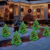 Solar LED Christmas Tree Pathway Lights | Color-Changing Outdoor Holiday Decorations