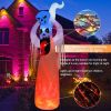 12FT Giant Halloween Ghost Inflatable | Rotating 3-Color Flame LED Yard Decoration