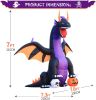 12FT Giant Halloween Ghost Inflatable | Rotating 3-Color Flame LED Yard Decoration