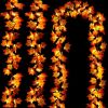 Pre-Lit Fall Garland LED String Lights – Maple Leaf or Pumpkin (3-Pack)