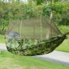 Camping Hammock, Portable Double Hammock with Net,600lbs Load 2 Persons Hammock w/Mosquito Net Outdoor Hiking Camping Hommock Portable Nylon Swing Han